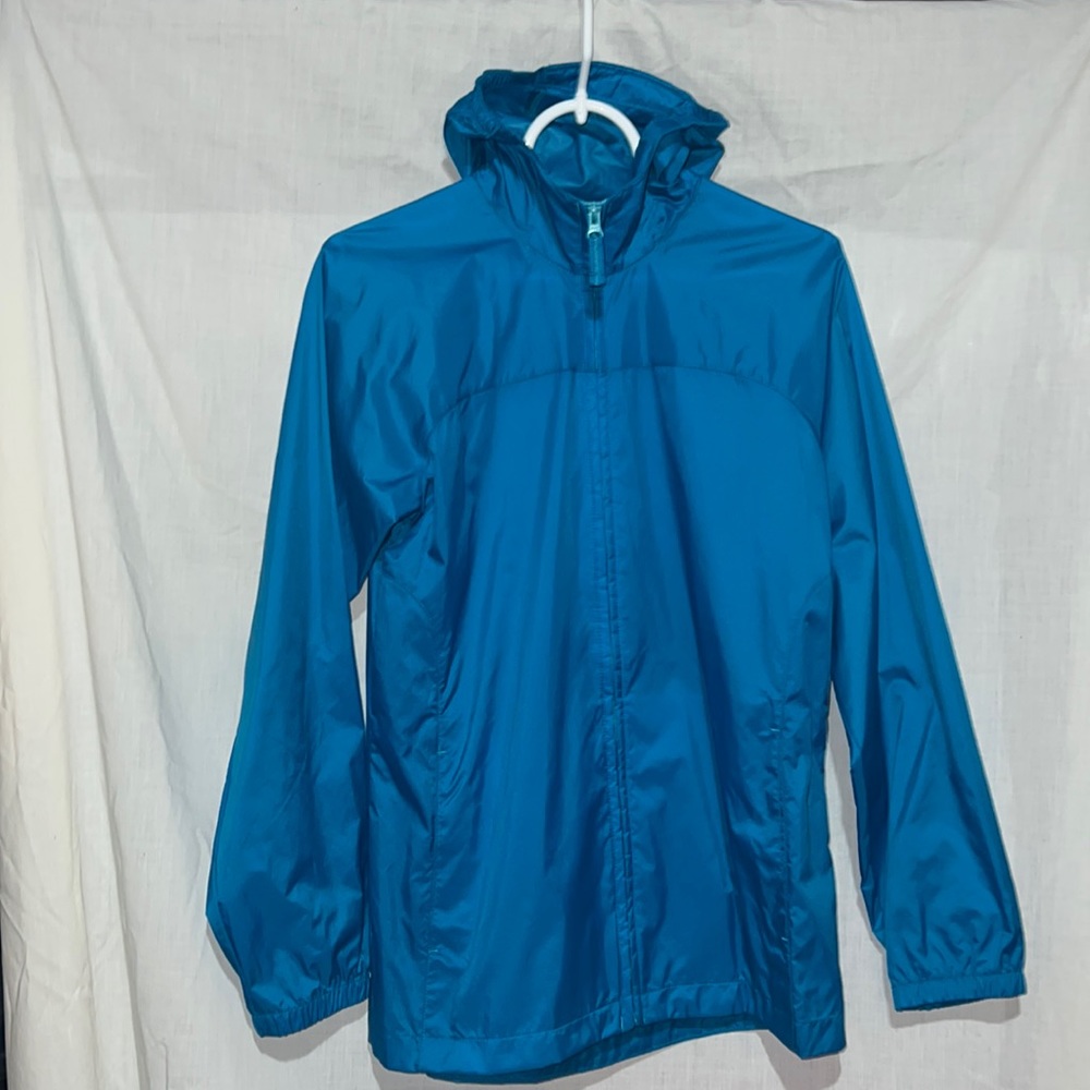 lands end kids, XL (16), blueish- real rain jacket